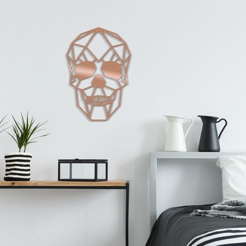 Wallity Metalna zidna dekoracija, Skull - Copper slika 1