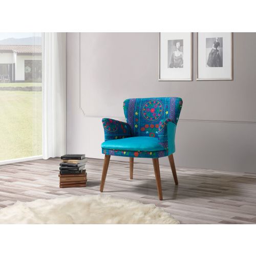 Pandia Home Fotelja ETHNIC  Turquoise slika 2