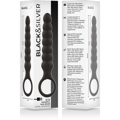 Black&amp;Silver Bob Analni Vibrator slika 4