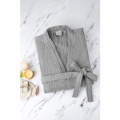 Kimono - Grey Grey Unisex Bathrobe slika 4