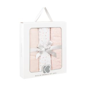 Kikka Boo Muslin set za povijanje Confetti Pink 100x100cm, 3kom