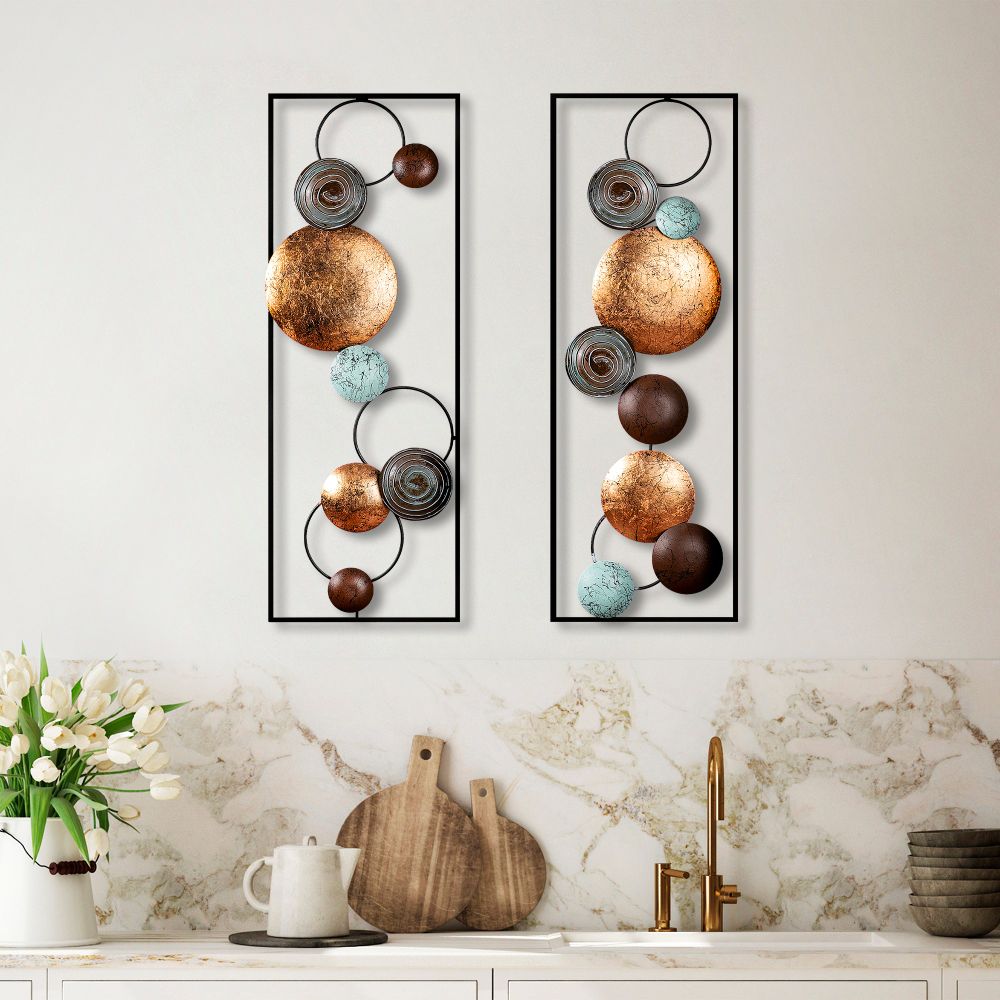 Decorative metal wall accessory Textured - 9, colour: multicolor slika 2