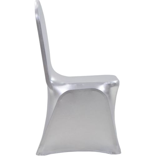 Navlake za stolice 6 kom rastezljive srebrne slika 19