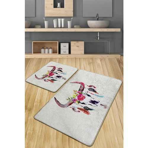 Cervo Djt Multicolor Bathmat Set (2 Pieces) slika 1