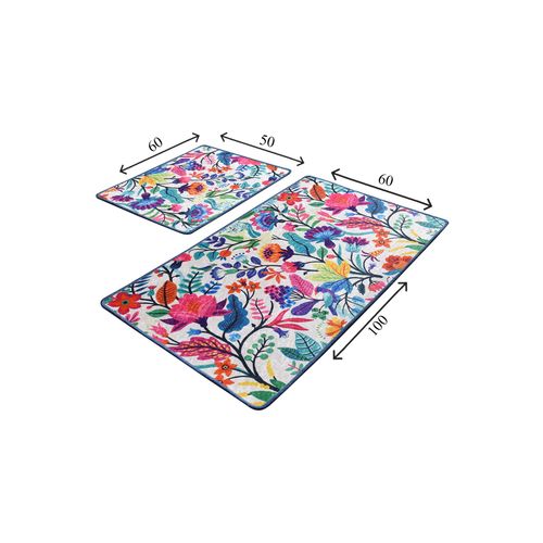 Pictura Multicolor Bathmat Set (2 Pieces) slika 3