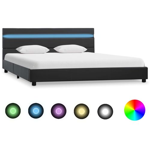 Okvir za krevet od umjetne kože s LED svjetlom sivi 160x200 cm slika 19