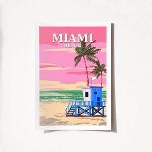 Wallity Poster A3, Miami - 2016