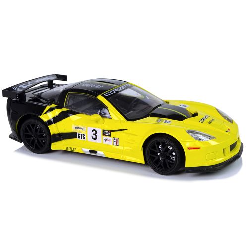 Auto na daljinsko upravljanje 1:18 Corvette C6.R - žuti slika 4