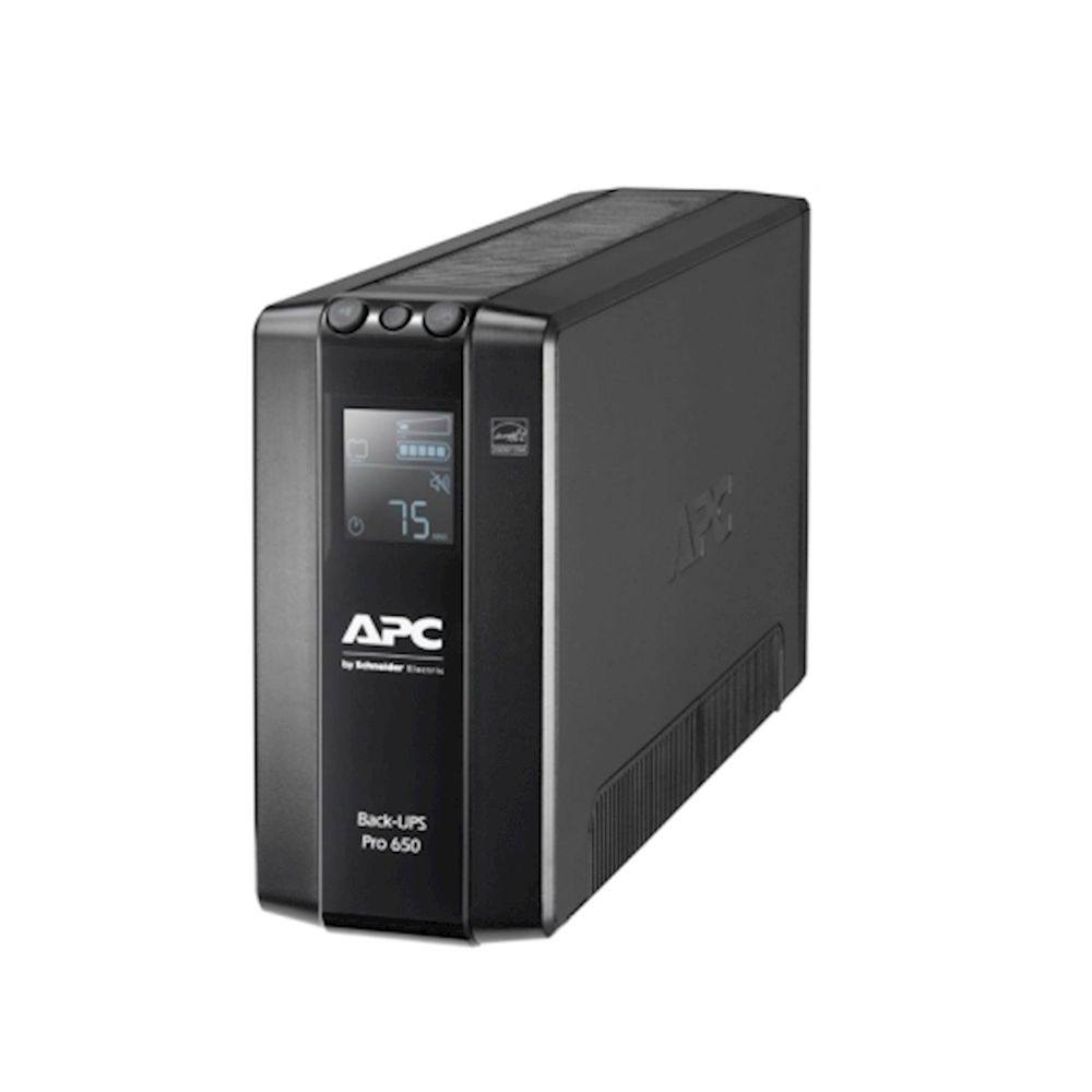 Back-UPS Pro APC, 650VA/390W, Tower, 230V, 6x IEC C13 utičnica, AVR, LCD, zamjenjiva baterija slika 1