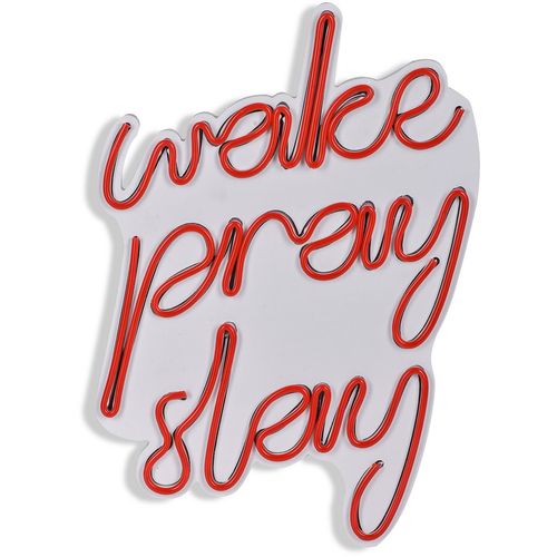Wallity Ukrasna plastična LED rasvjeta, Wake Pray Slay - Red slika 16
