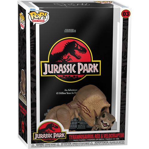 POP figure Movie Poster Jurassic Park Tyrannosaurus Rex and Velociraptor slika 3