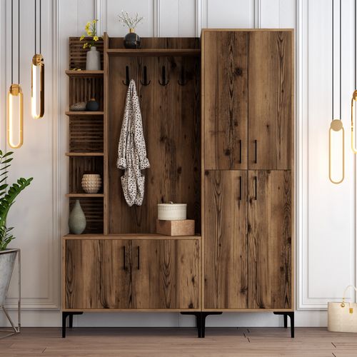 Woody Fashion Ormar za predvorje VIYANA WALNUT, Viyana DA - Walnut slika 1