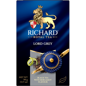 RICHARD Tea Lord Grey - Crni cejlonski čaj krupnog lista sa bergamotom i limunom, 90g rinfuz 161402