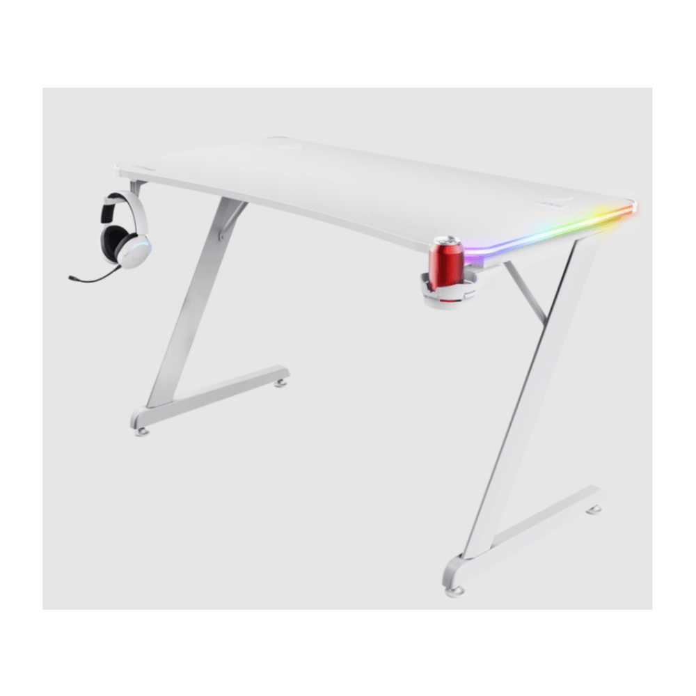 Trust GXT 709W LUMINUS RGB gaming sto, bijeli slika 2