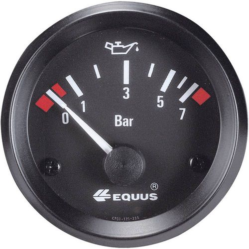 Equus 842095 ugradbeni instrument za motorna vozila mjerač tlaka ulja Mjerno podučje 0 - 7 bar standard žuta, crvena, zelena 52 mm slika 1