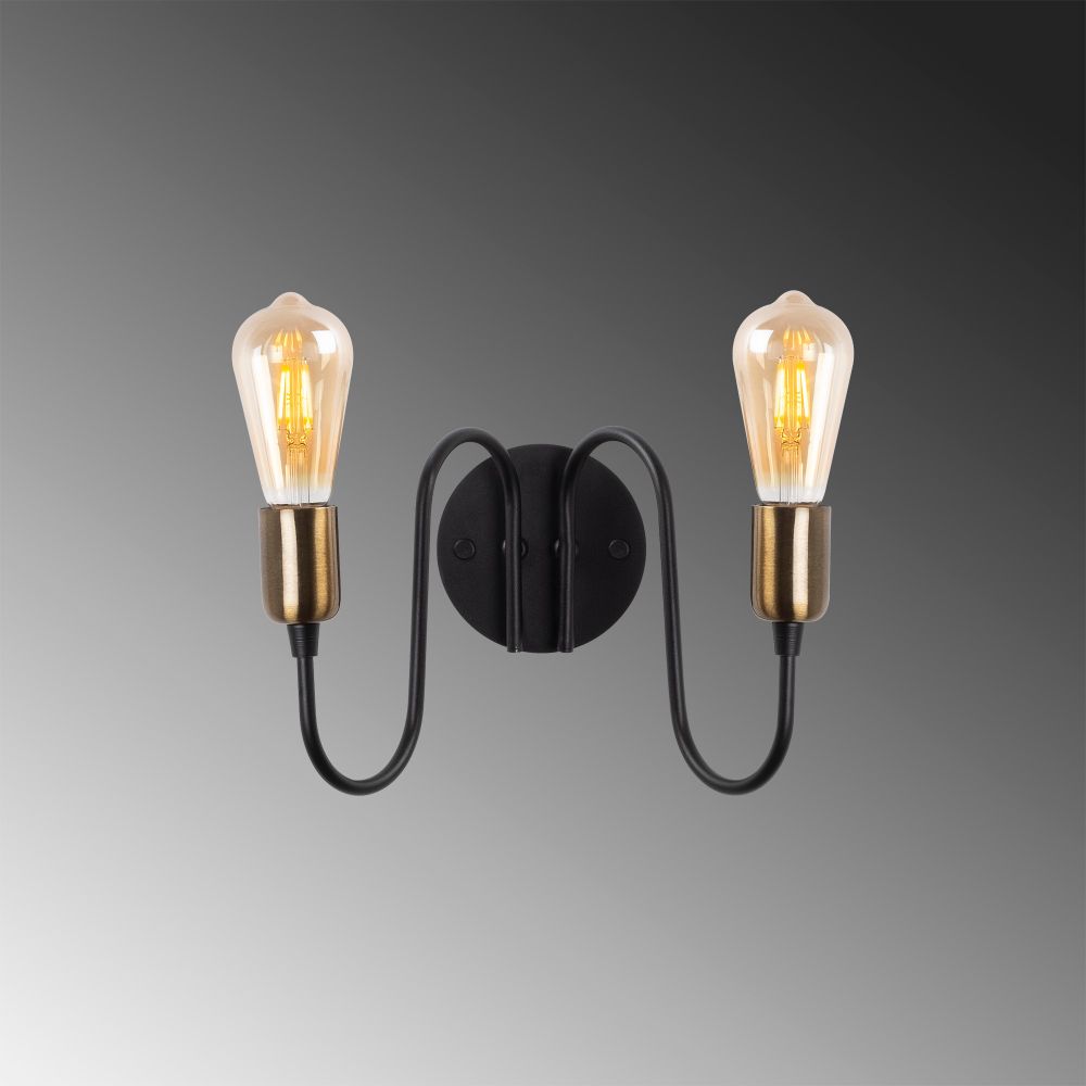 Firat - 11521 Crna Antikna Zidna Lampa slika 3