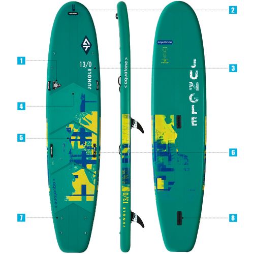 Aquatone Sup daska na naduvavanje JUNGLE 13'0" 2+1 slika 6