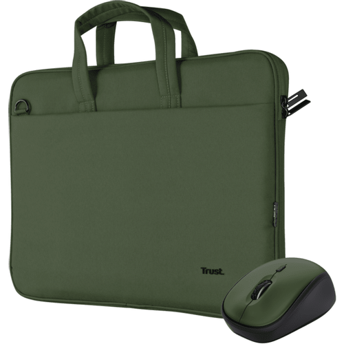 Trust Bologna torba i miš set torba za laptop 16", zelena silent miš slika 1