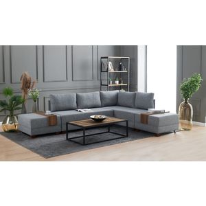 Ugaona Sofa na Razvlačenje Fly - Desni Kut, Siva