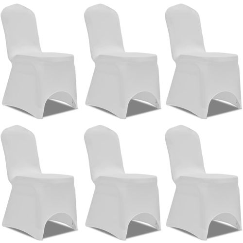 Navlake za stolice rastezljive bijele 12 kom slika 2