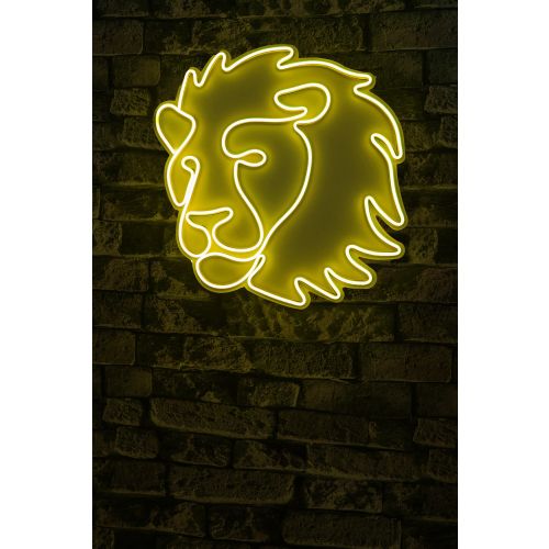 Wallity Ukrasna plastična LED rasvjeta, Lion - Yellow slika 10