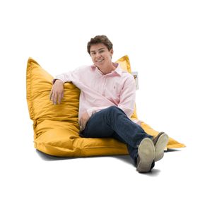 Atelier Del Sofa Vreća za sjedenje, Cushion Pouf 100x100 - Yellow