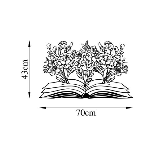 Wallity Metalna zidna dekoracija, Flower Book - 497 slika 5