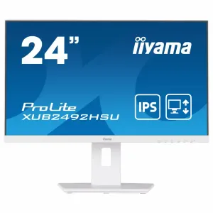 Iiyama XUB2492HSU-W5 Monitor 24" 1920x1080/Full HD IPS/75Hz/4ms/HDMI/VGA/DP/USB/Zvučnici/beli