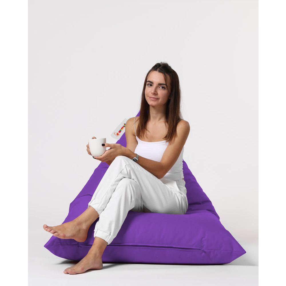 Piramida Veliki Krevet Pouf - Ljubičasti Vrt Bean Bag slika 6