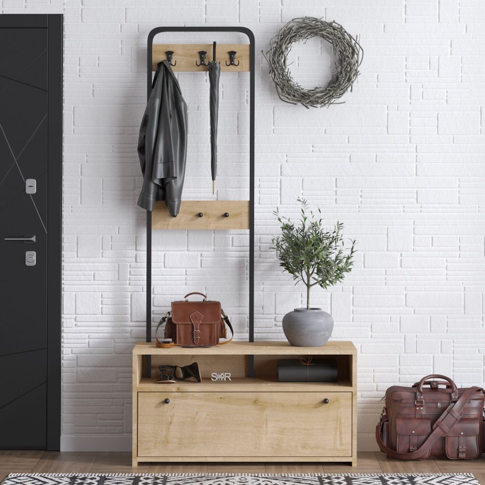 Nicole Sapphire Oak Hall Stand slika 1