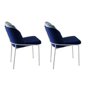 Woody Fashion Set stolica (2 komada), Tamno plava Bijela boja, Dore 123