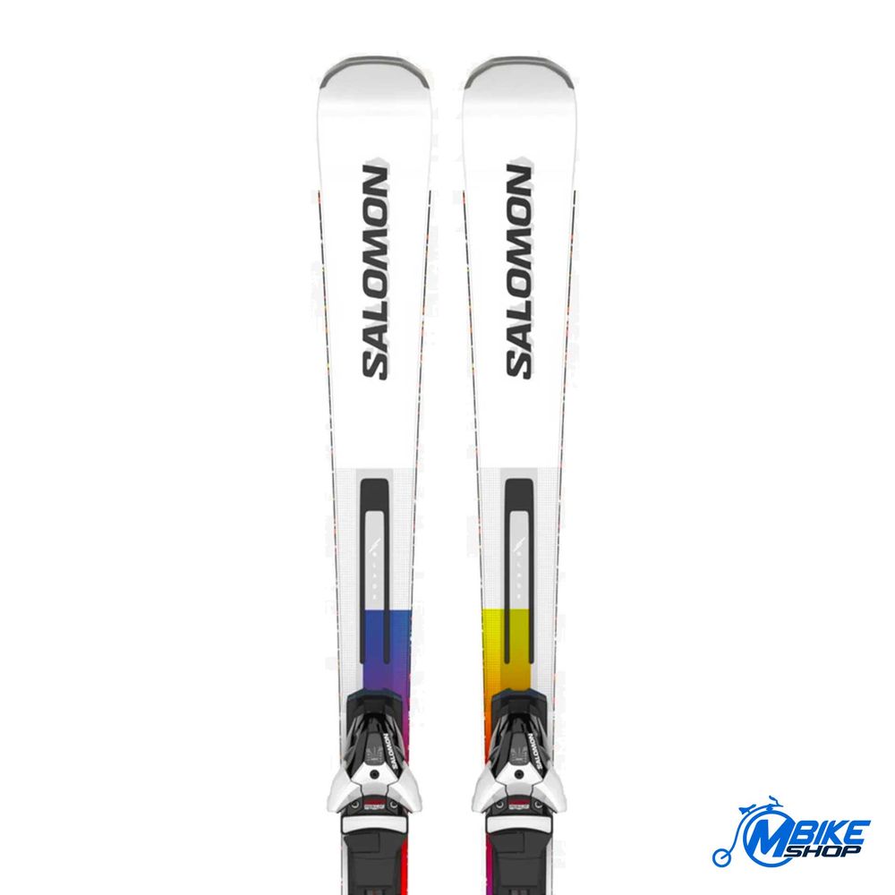 Salomon Skije sa vezovima E Addikt PRO White/Black/Safety Yellow slika 2