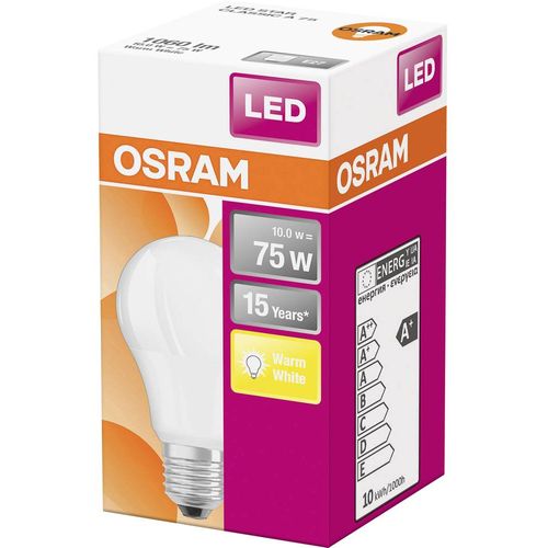 OSRAM 4058075122529 LED Energetska učinkovitost 2021 F (A - G) E27 oblik kruške 10 W = 75 W toplo bijela (Ø x D) 60 mm x 115 mm  1 St. slika 3