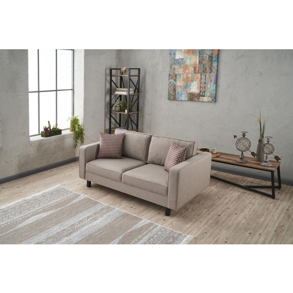 Kale Linen - Krem Dvosjed Sofa slika 3