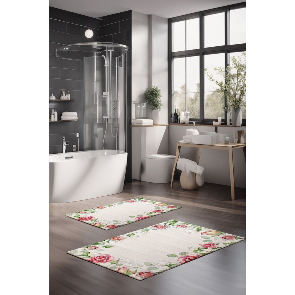 Set prostirki za kupatilo (2 komada) CT-5220, boje: više boja slika 1