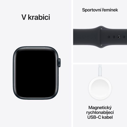 Apple Watch SE 3 GPS (MRE73SE/A) 44mm S/M Midnight with Midnight Sport Band pametni sat slika 8