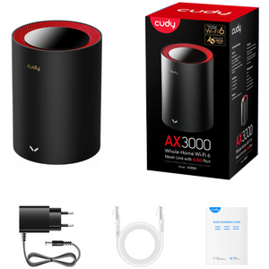 Cudy M3000(1-Pack) AX3000 Wi-Fi 6 Mesh  2.5G Solution