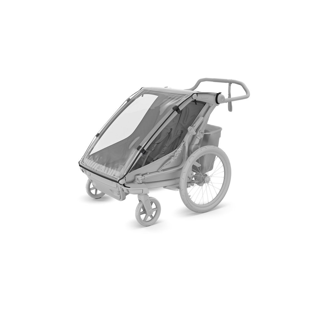 Thule Chariot Cross 2 double multifunkcionalna sportska prikolica za bicikl - 2 djece, siva slika 4
