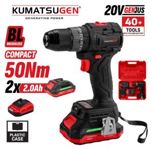 Kumatsugen KDC110 aku udarna bušilica, punjač + baterije 2 x 2Ah 20V 50Nm, BL motor