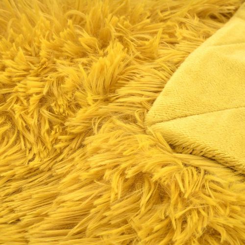 Dekorativni pokrivač Vitapur Fluffy yellow 130x200 cm slika 3