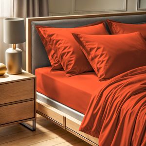 Ranforce super king fitted sheet (FR) (IT) (ES) (DE) Tonne Orage, colour: true cinnamon
