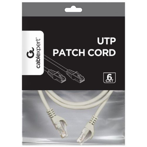 PP6U-CU-1M Gembird Mrezni kabl, CAT6 BAKARNI UTP Patch cord 1m grey slika 2