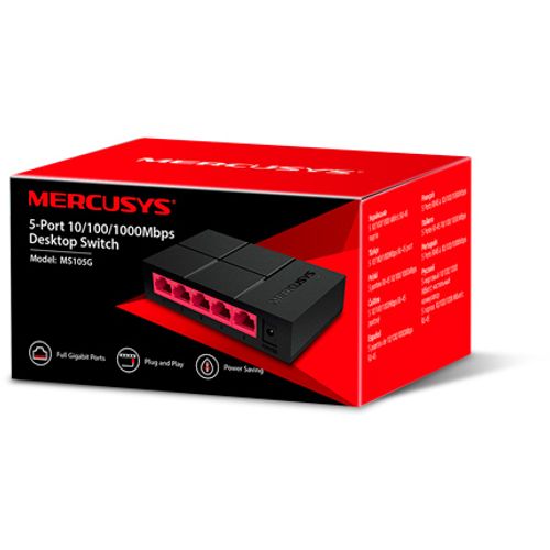 Mercusys MS105G, 5-Port 10/100/1000 Mbps Desktop Switch slika 4