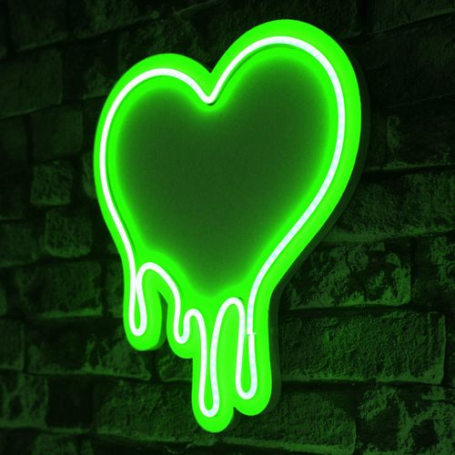 Wallity Ukrasna plastična LED rasvjeta, Melting Heart - Green slika 8