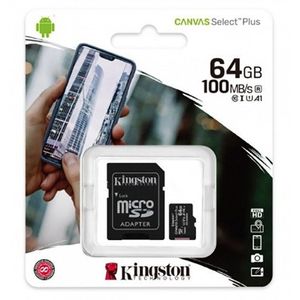 Kingston 64GB CANVAS Plus V10 SDCS2/64G + Adapter MC MicroSDXC 