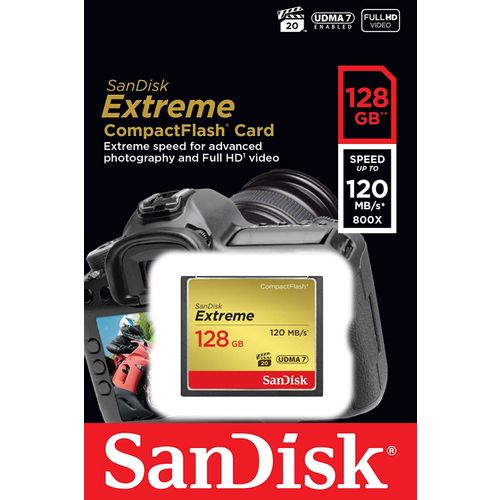 SanDisk 128GB Compact Flash Extreme UDMA7 memorijska kartica slika 2