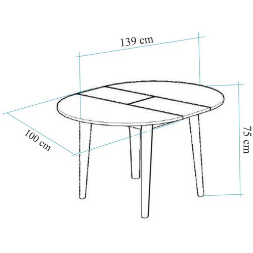 Vina - Atlantic Pine Atlantic Pine Extendable Dining Table slika 6