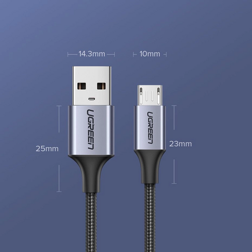 Ugreen USB-A to micro USB 2.4A cable - 1m slika 3