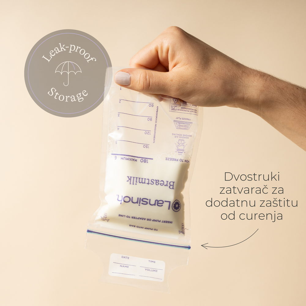 Lansinoh Vrećice za čuvanje majčinog mlijeka A25 4353, 180ml - 25kom slika 4