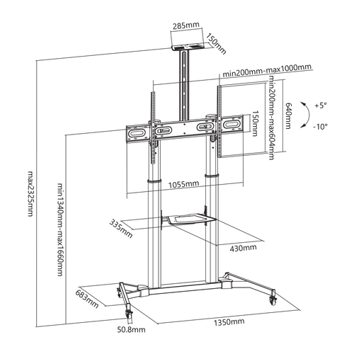 SBOX podni stalak za TV FS-3610  slika 6